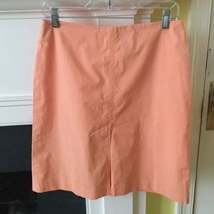 Vintage Y2K Gap Orange Stretch Front Pleat Skirt-  Sz 4